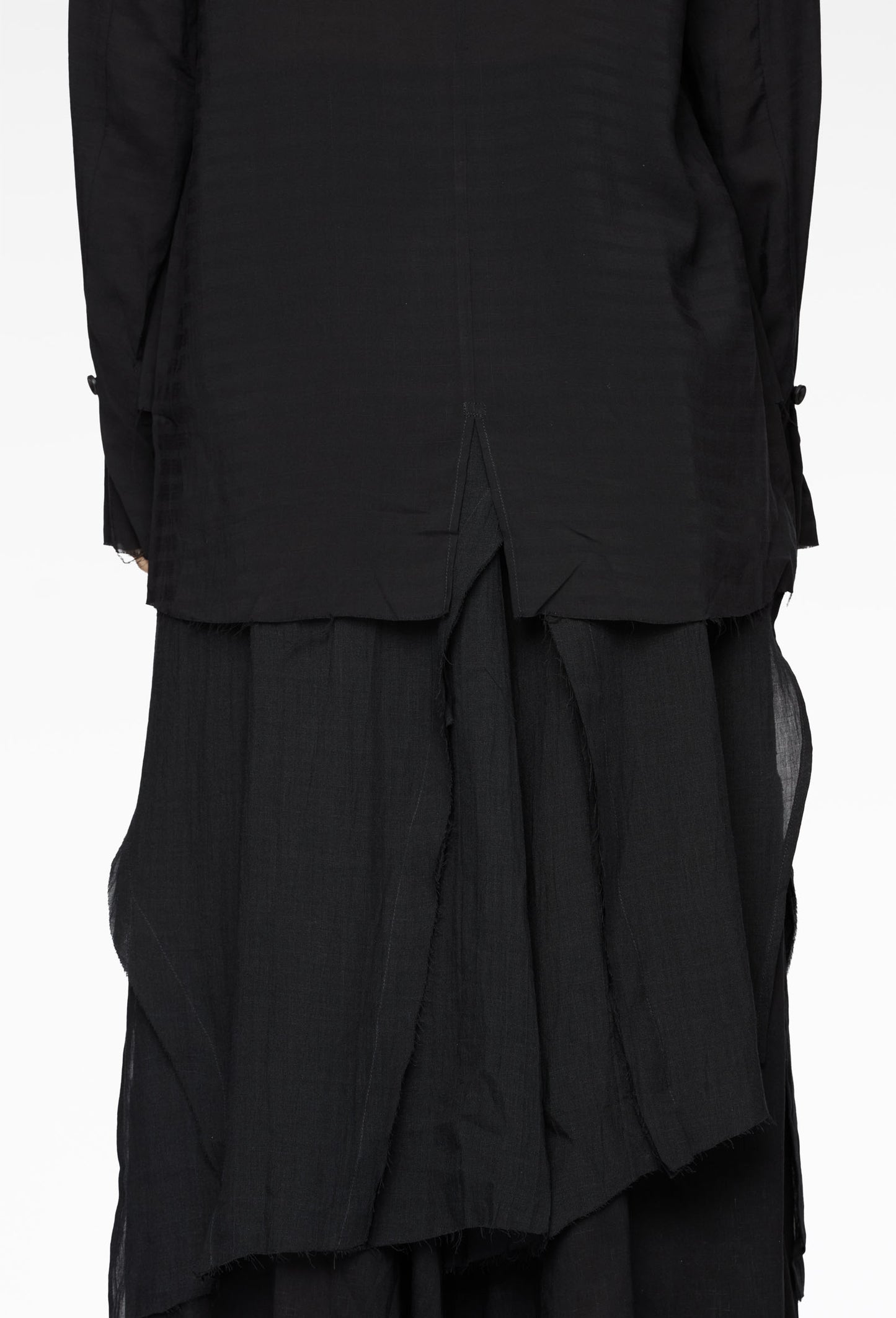 Drawstring Layer Shirt