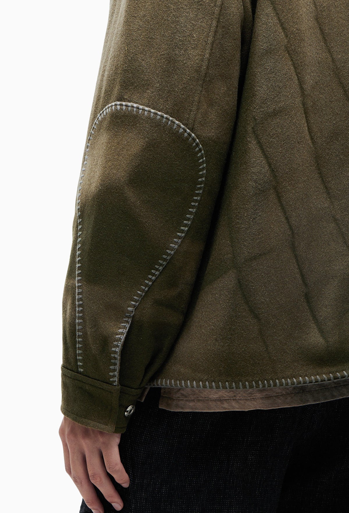 Green Sun-Bleached Blanket Jacket