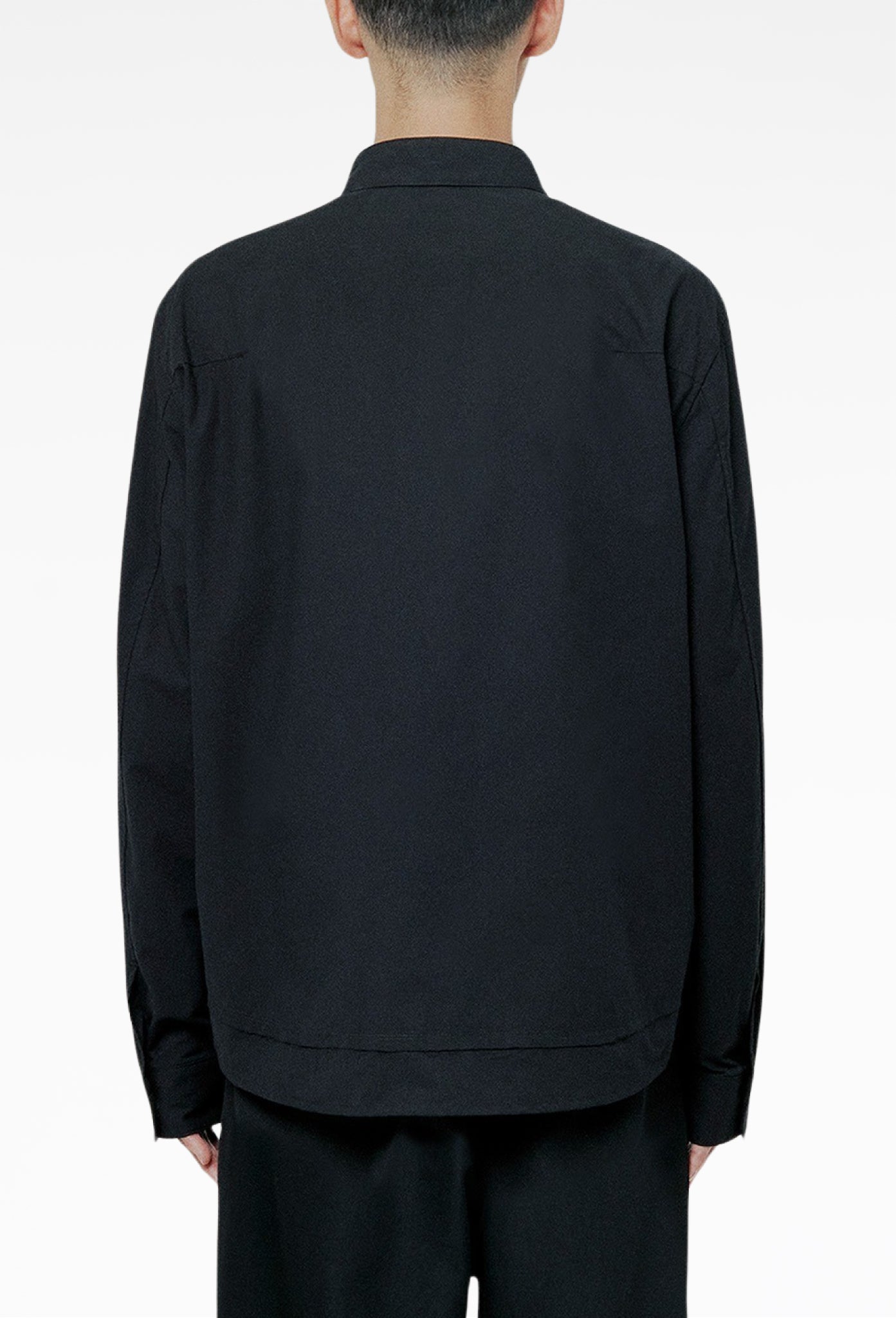 Black Raw Edge Shirt