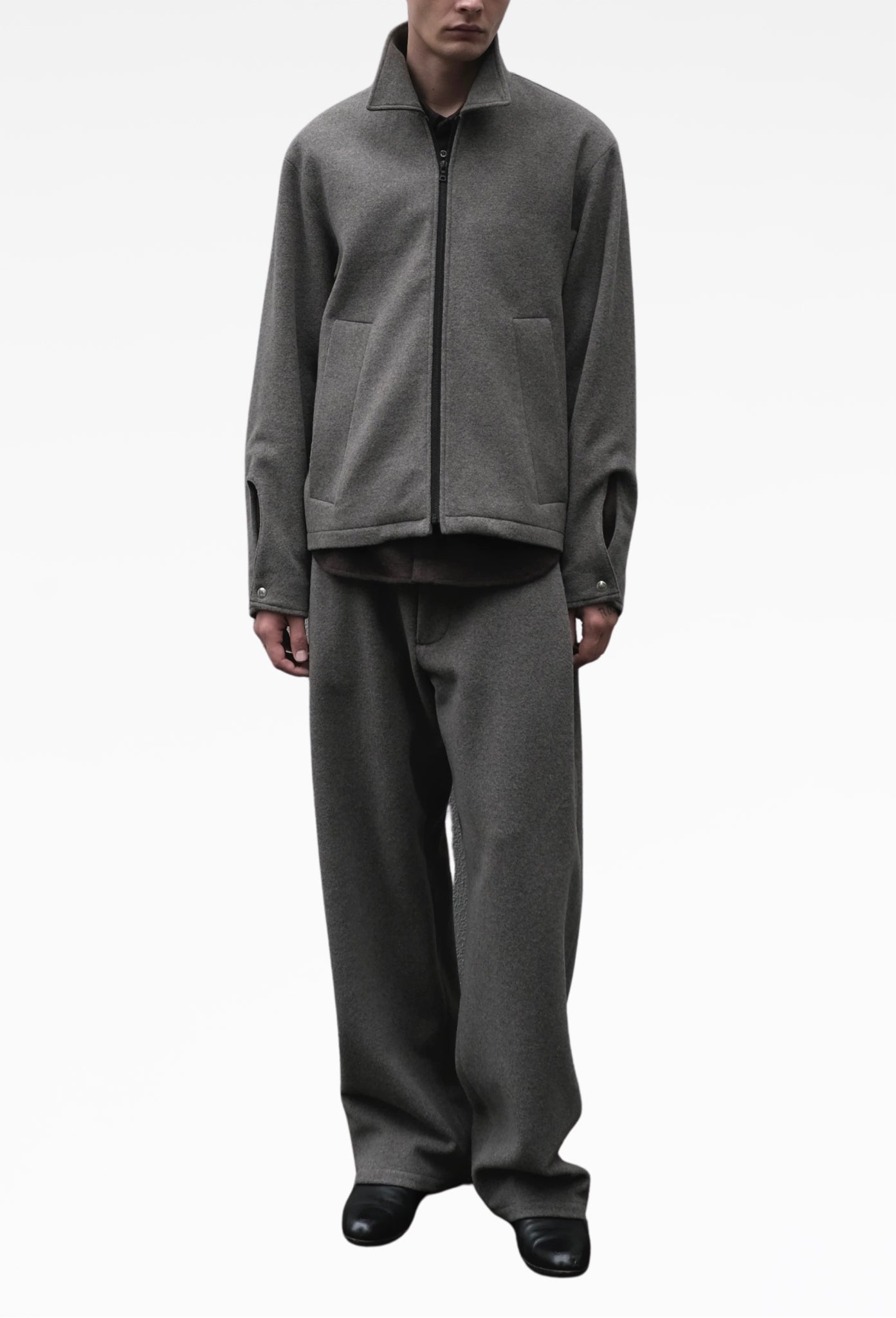 Dust Grey Relaxed Shirt Jacket