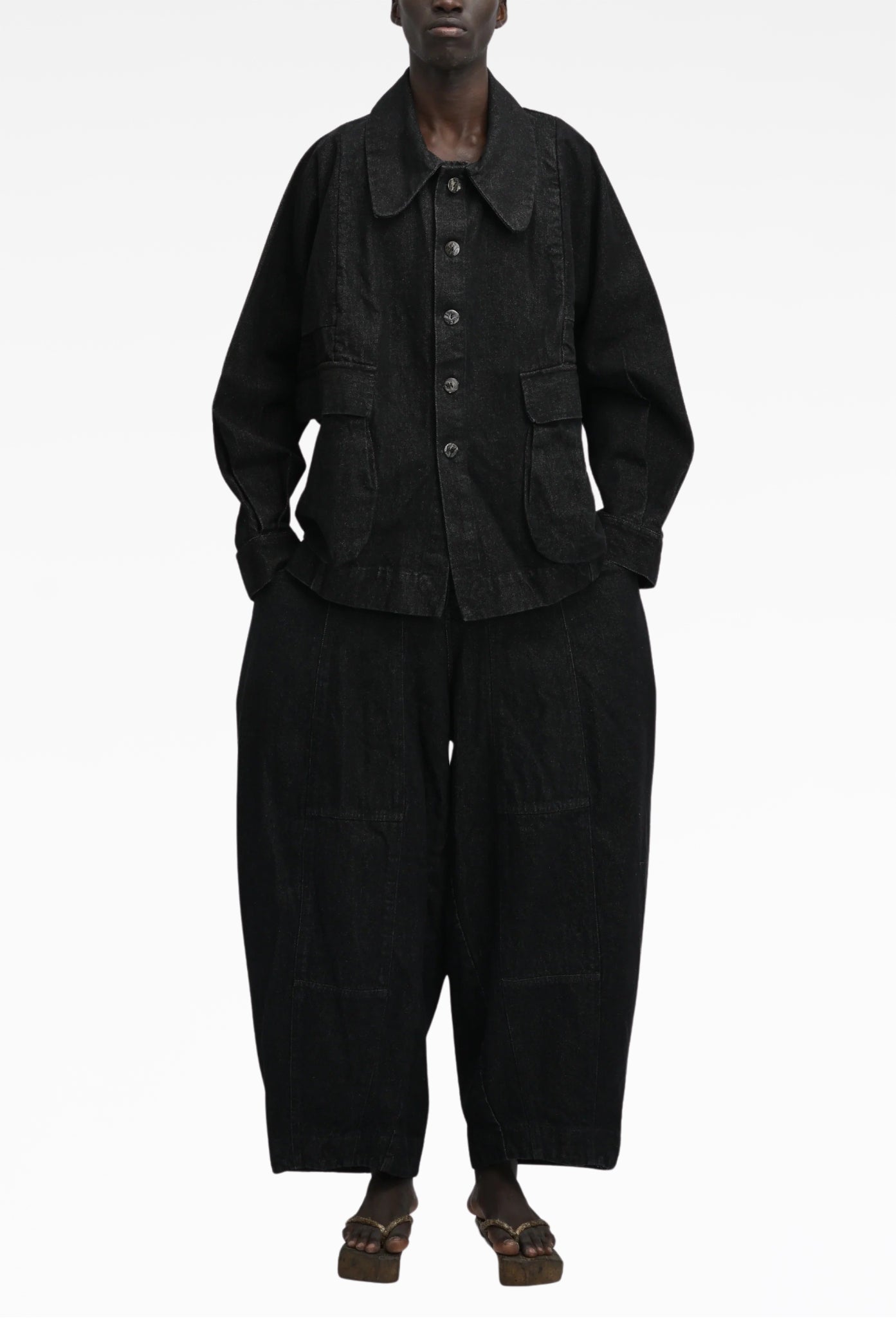 Black Denim Farmer Jacket