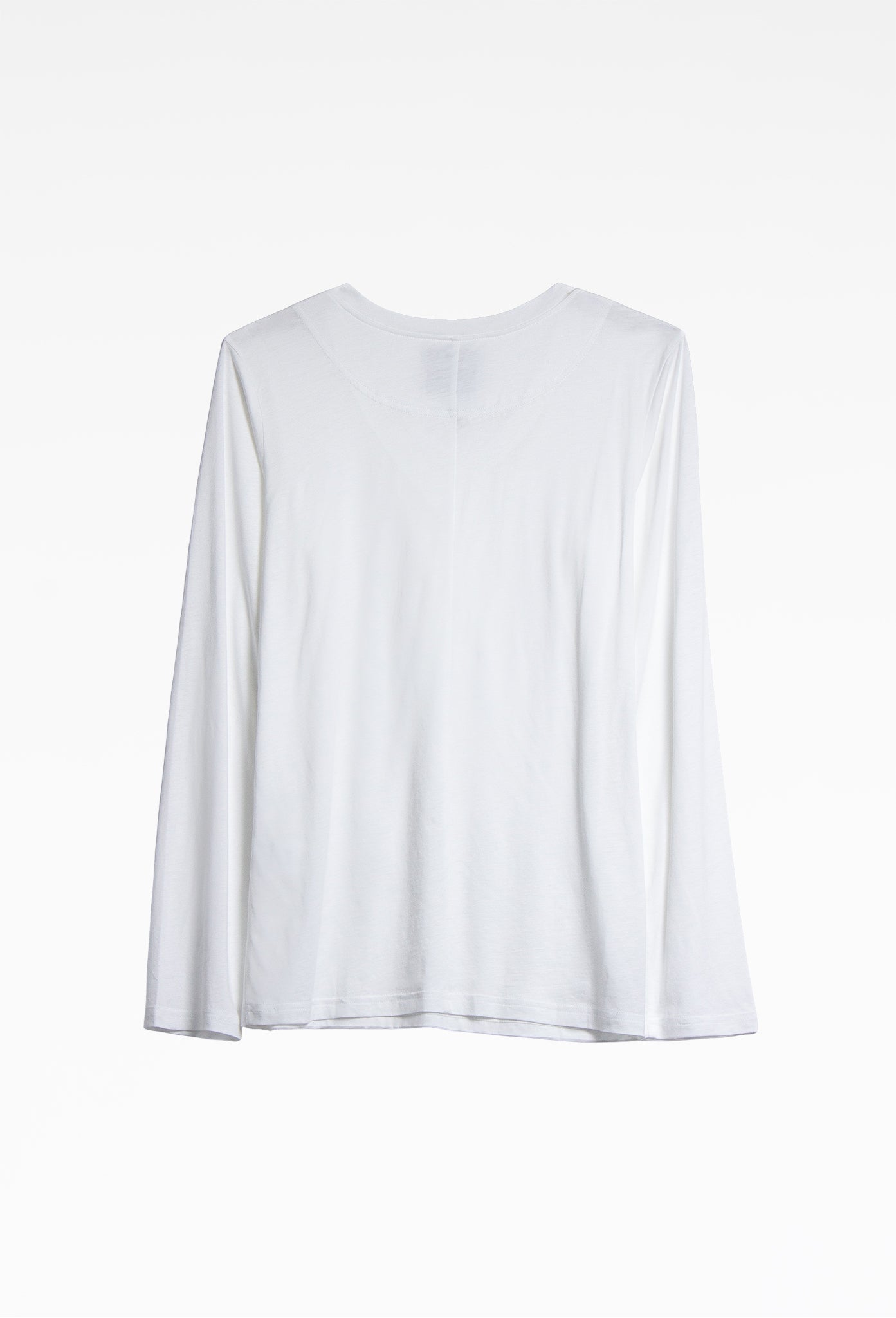 White V-Neck Longsleeve