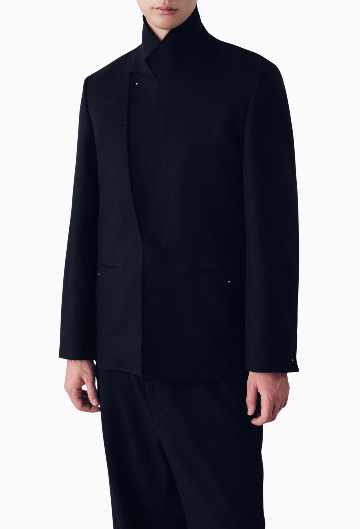 Coated Lambswool Hans Studded Jacket