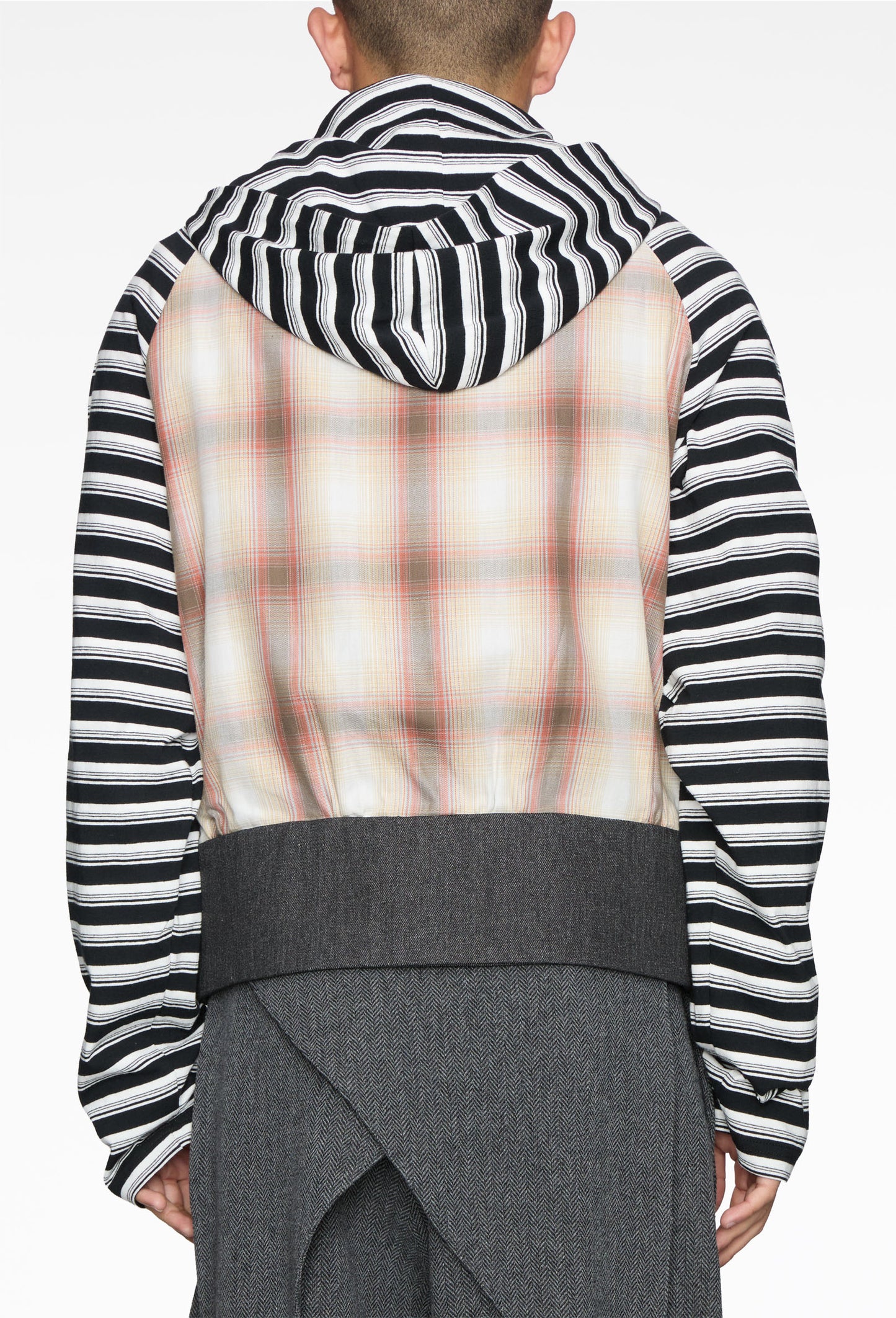 Beige Plaid Muay Hoodie