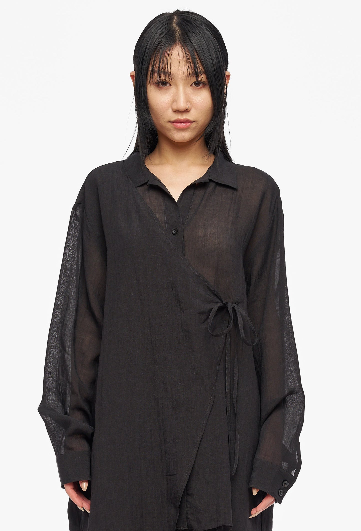 Black Asymmetrical Shirt