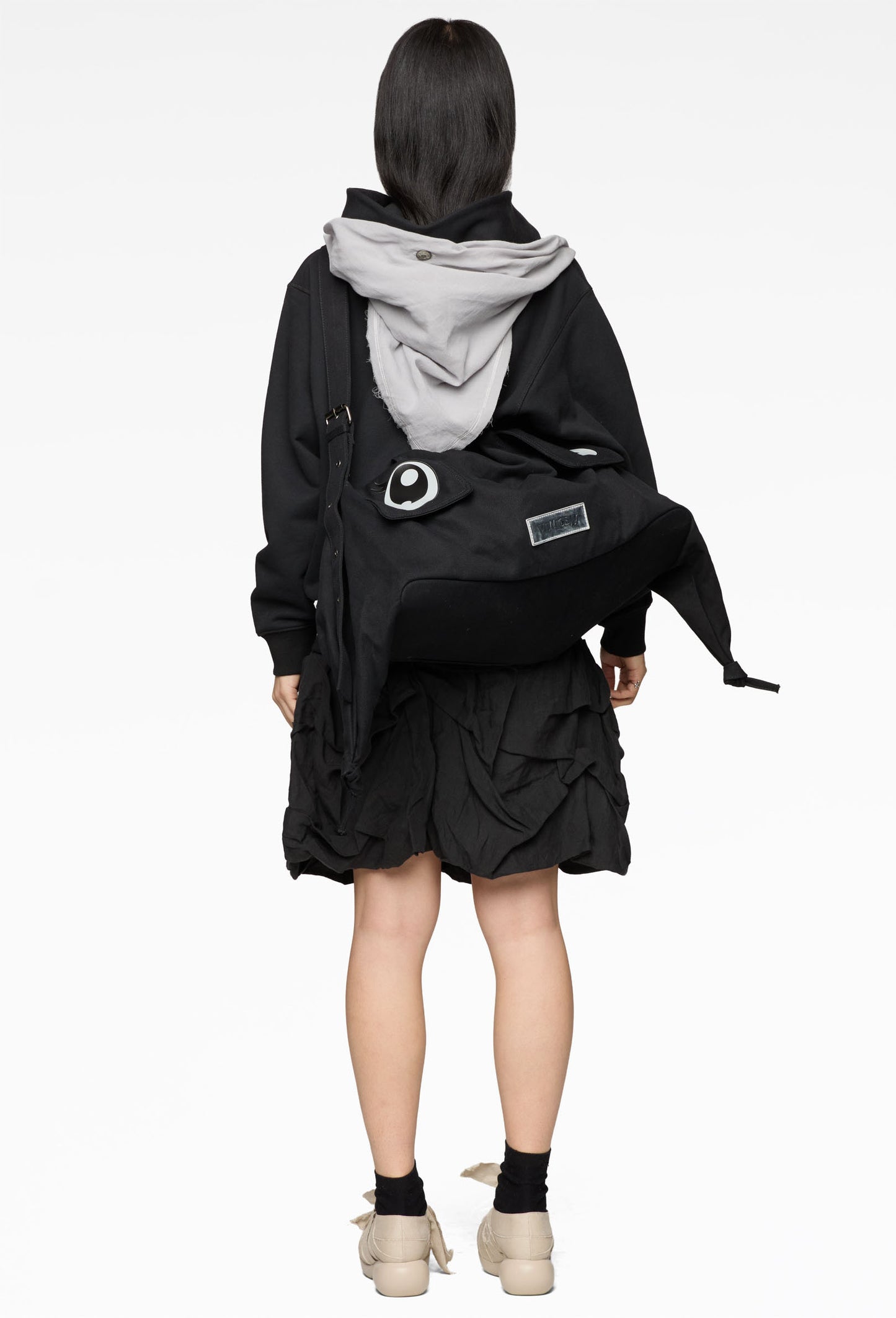 Black Living Hoodie with Scarf
