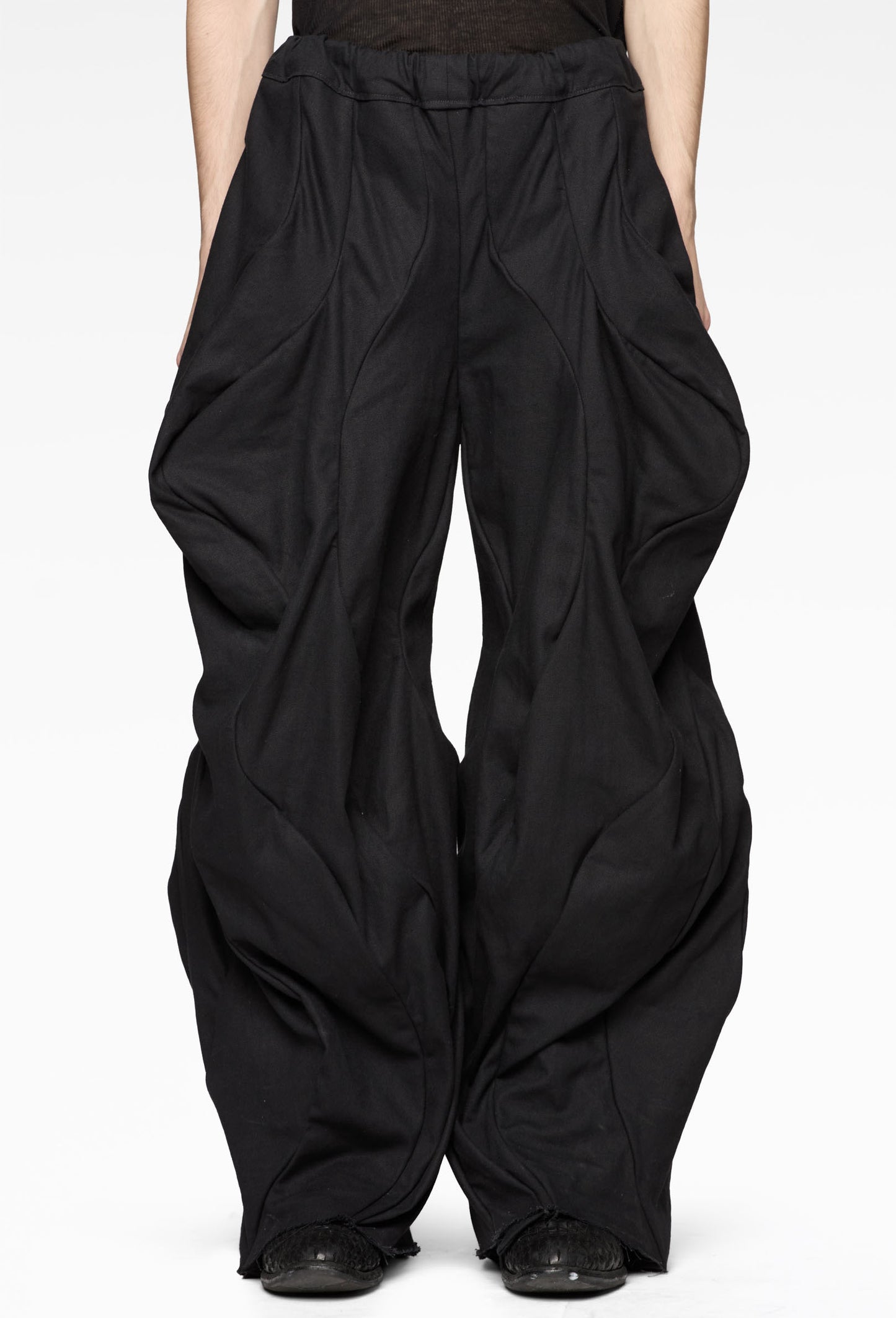 Black Reversible Post Human Pants