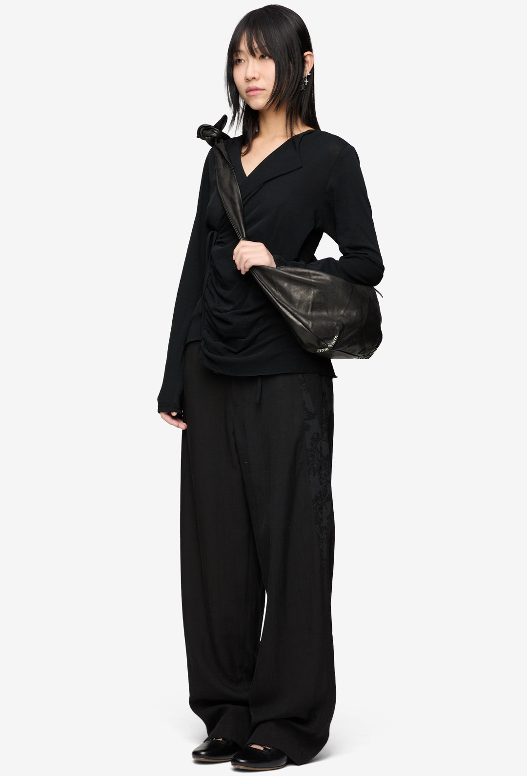 Black Semi Sheer Top