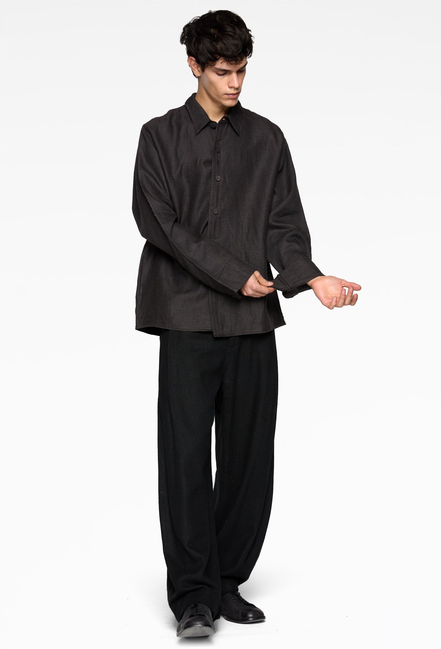 Black Silk Treble Pants