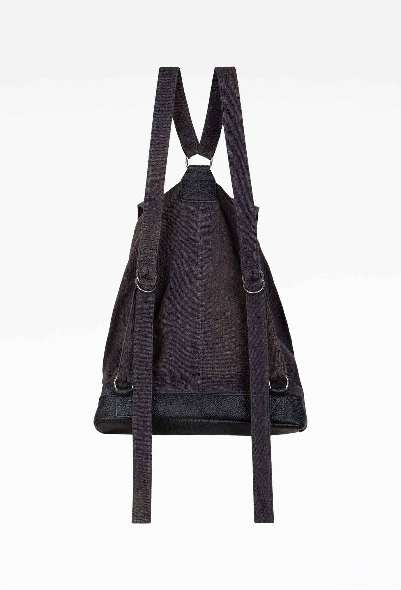 Black Sun-Bleached Multi Pocket Backpack