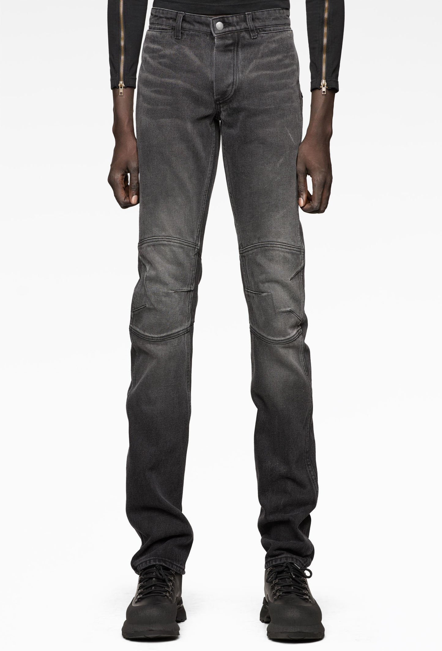 Denim Biker Pants