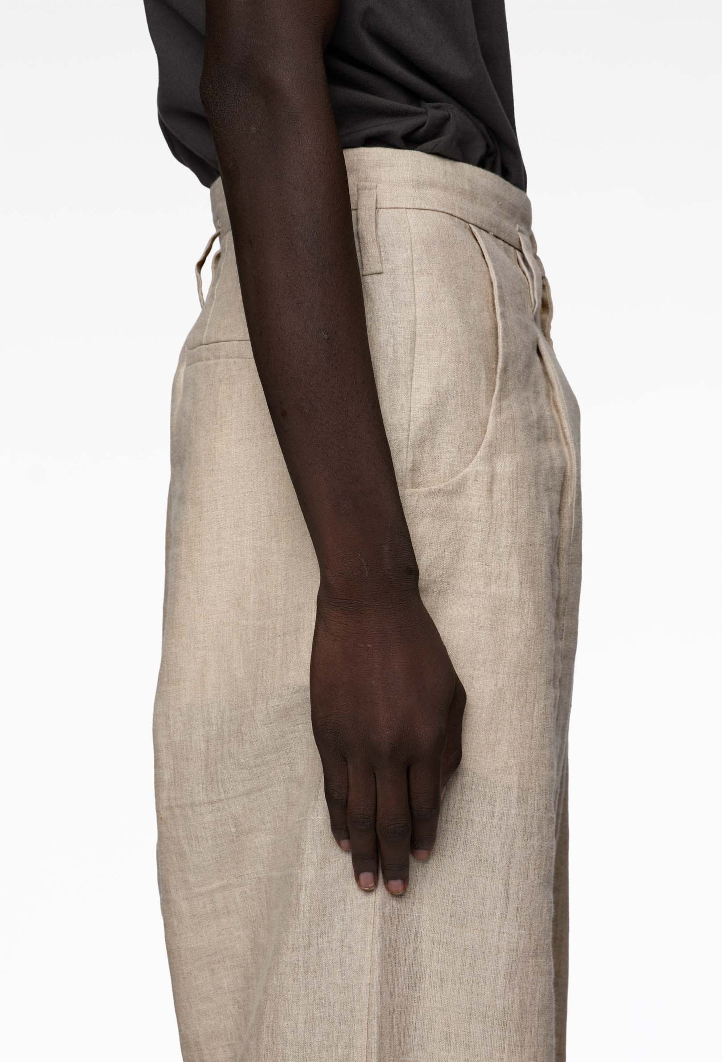 Ecru Distorted Trousers