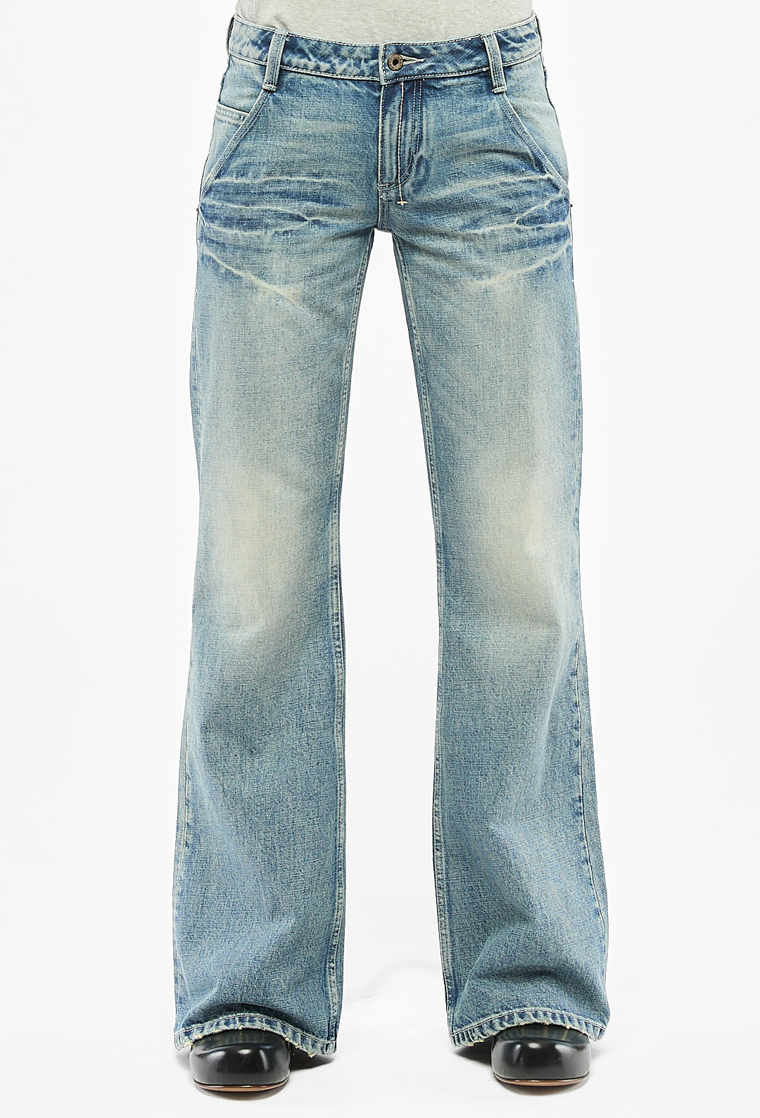 Light Wash Flared Jeans