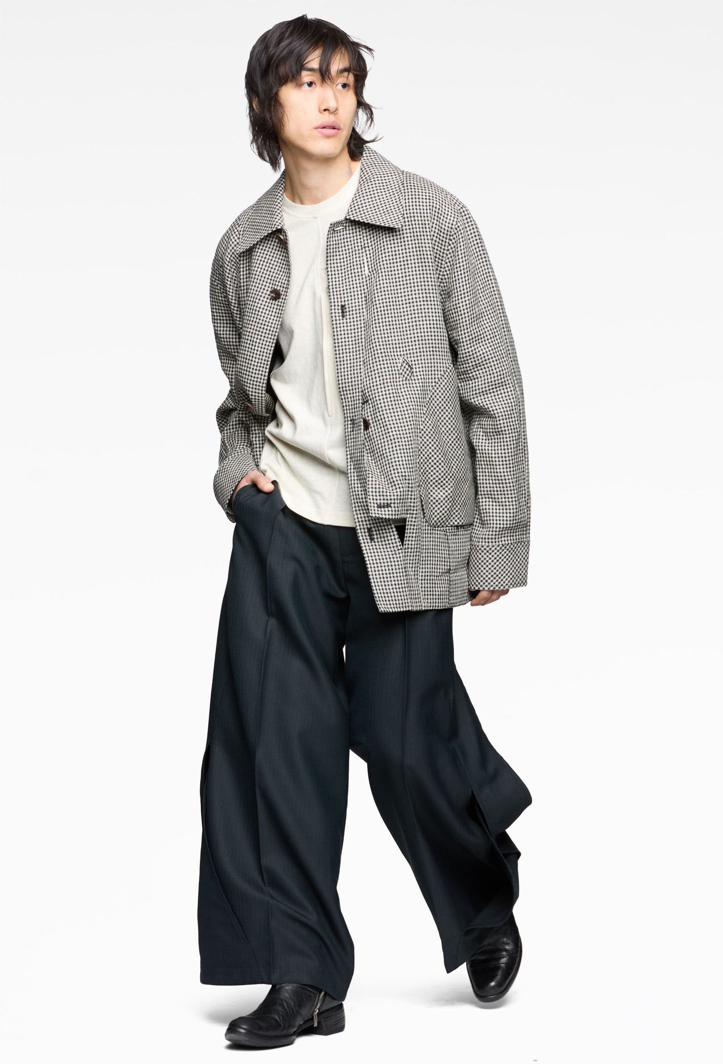 Midnight Woolen Interweaved Trousers