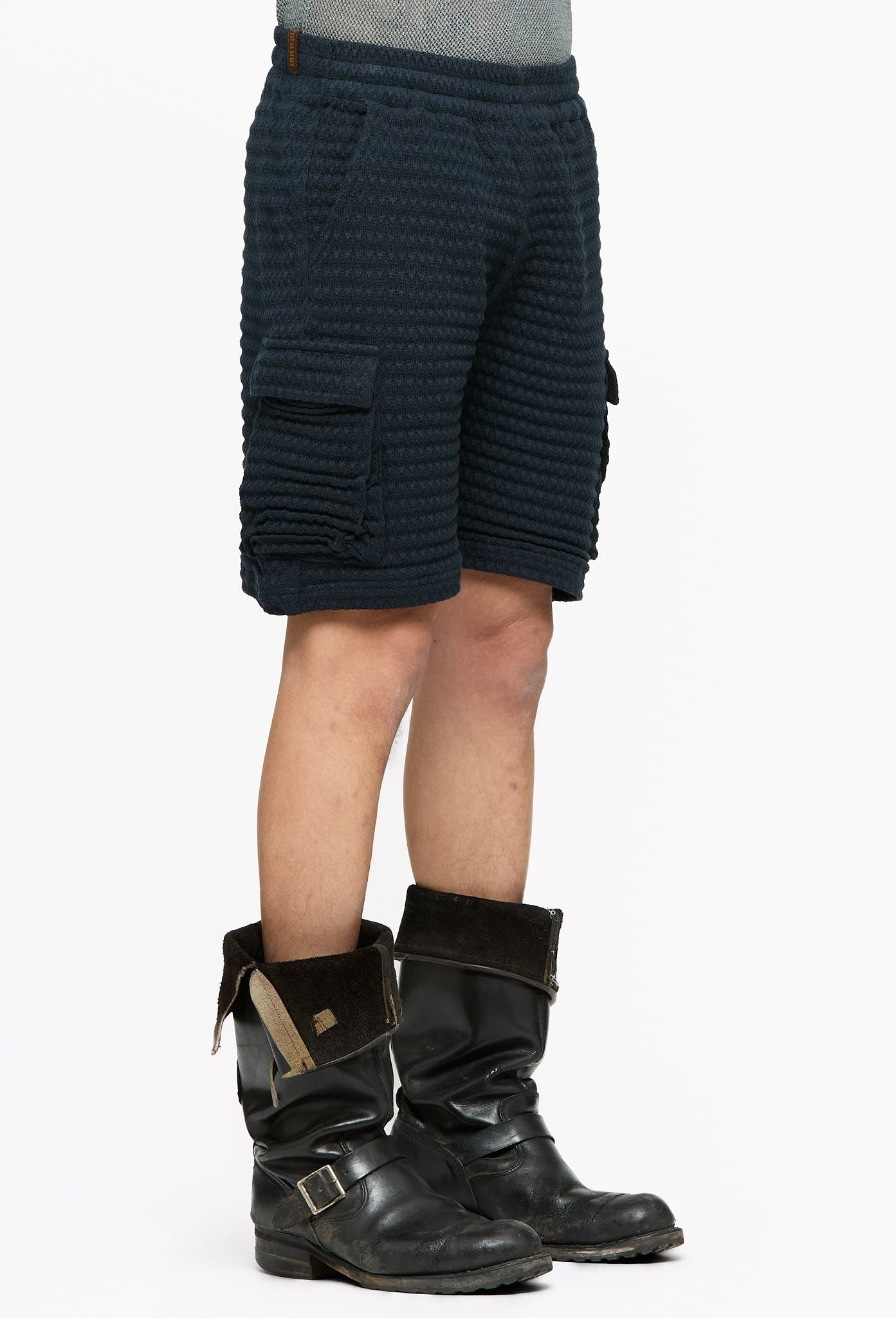 Smoke Navy Relaxed Pockets Shorts Pants
