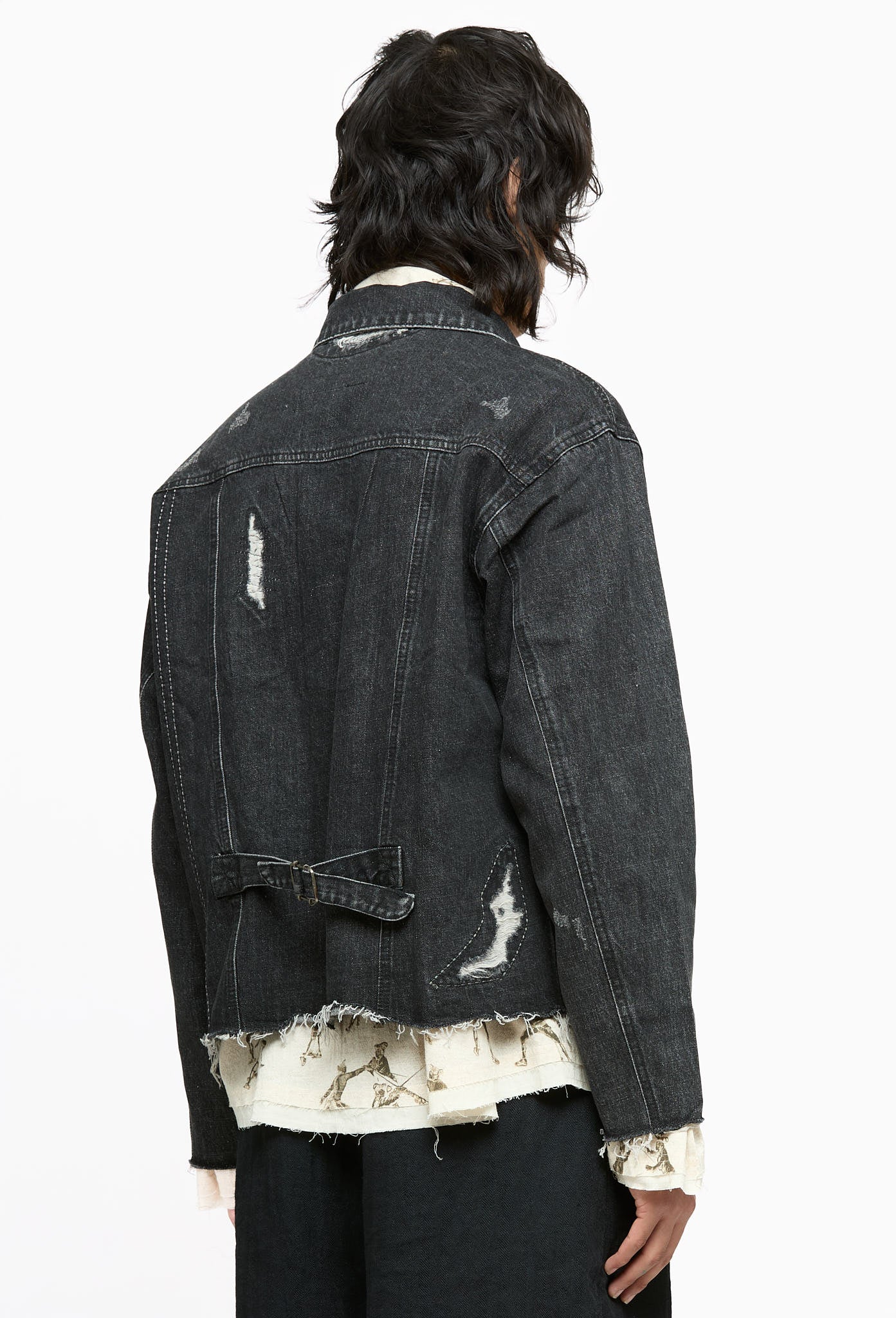 Washed Black Repaired Jacket