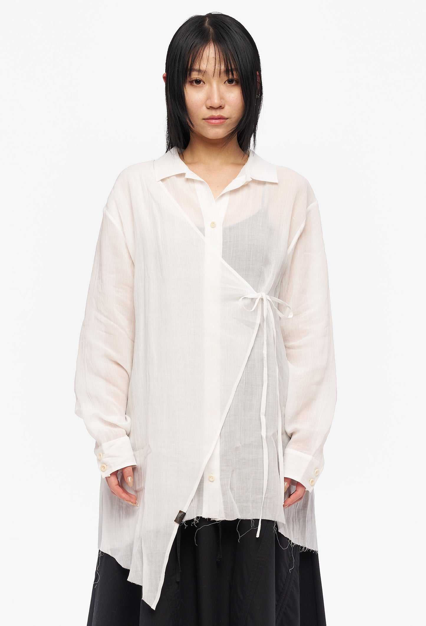 White Asymmetrical Shirt