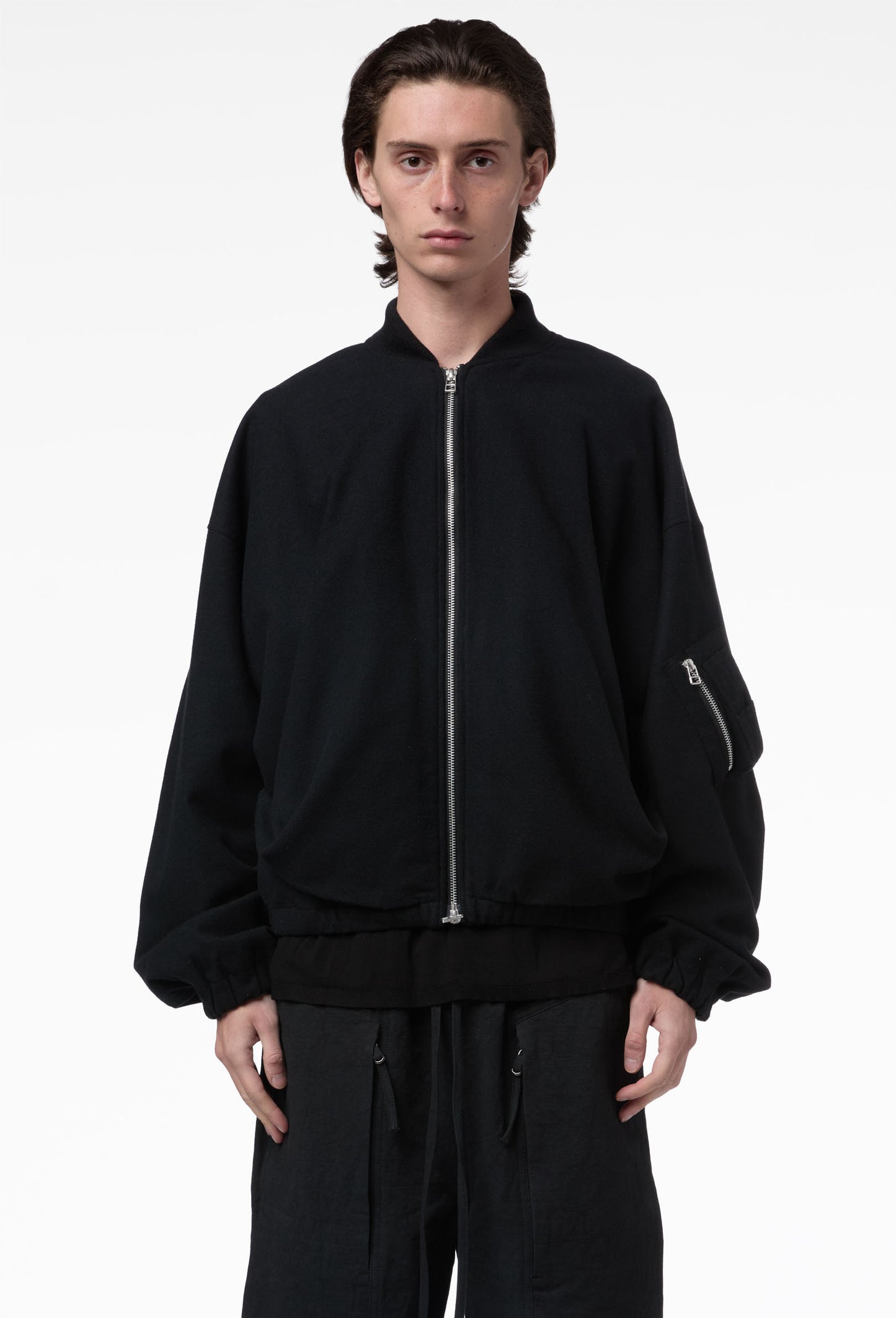 Wool Draped Ma1 Blouson