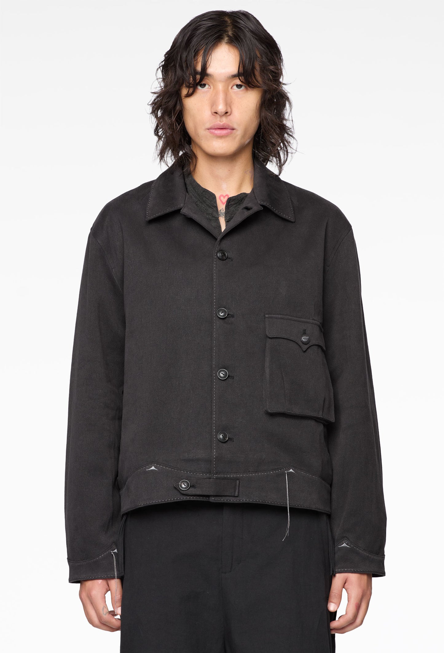 Aged Black Cyclist Jacket