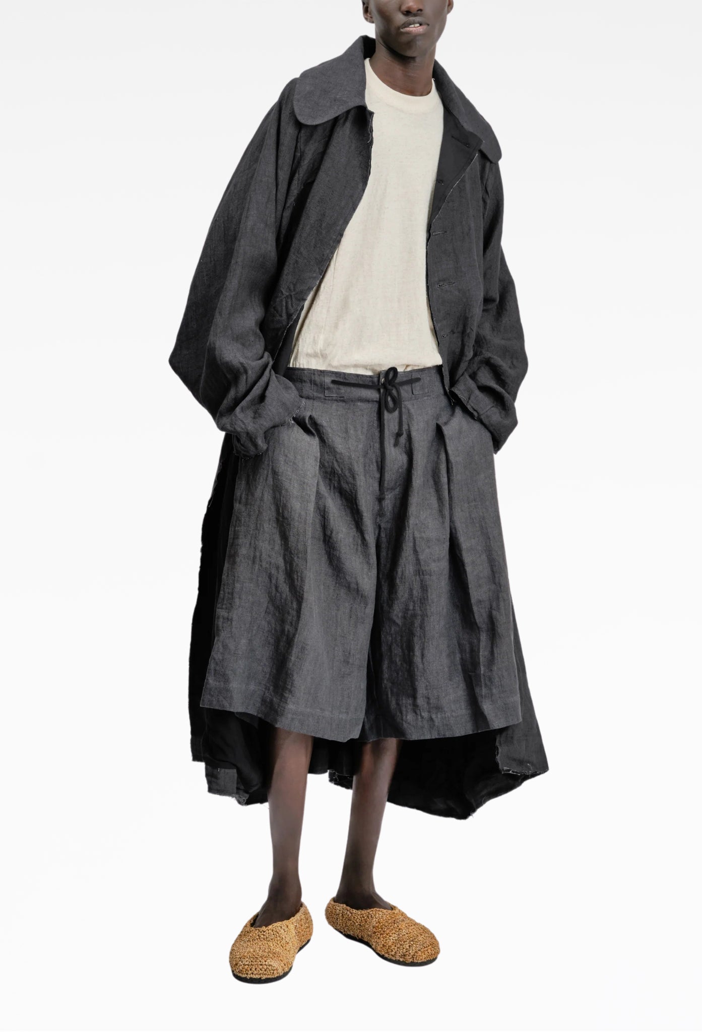 Linen Farmer Shorts