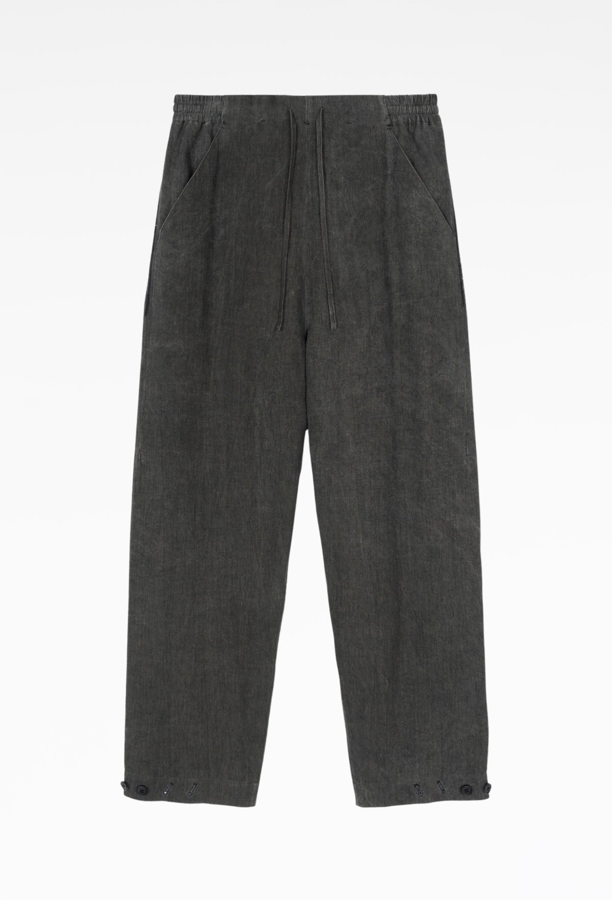 Sumi-Dyed Linen Cohen Relaxed Trousers