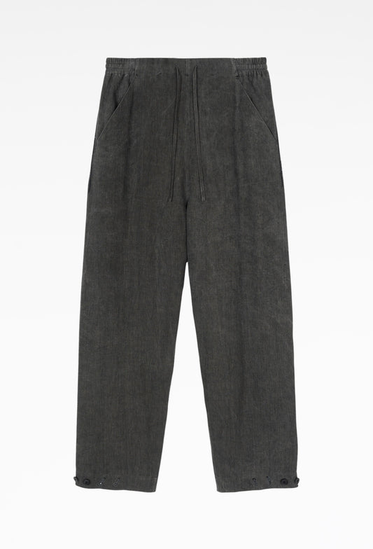 Sumi-Dyed Linen Cohen Relaxed Trousers