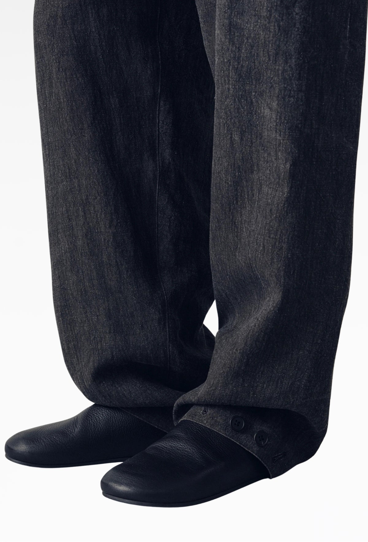 Sumi-Dyed Linen Cohen Relaxed Trousers
