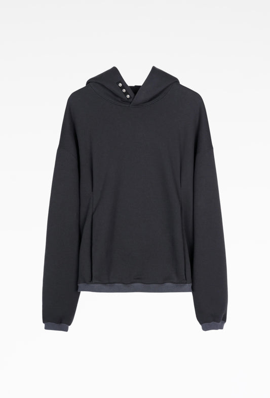 Grey Suvin Cotton Rhea Pullover Hoodie