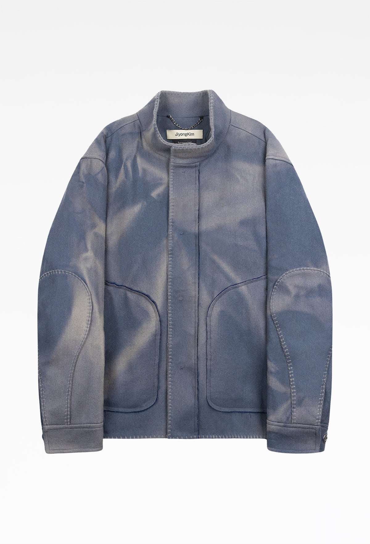 Blue Sun-Bleached Blanket Jacket