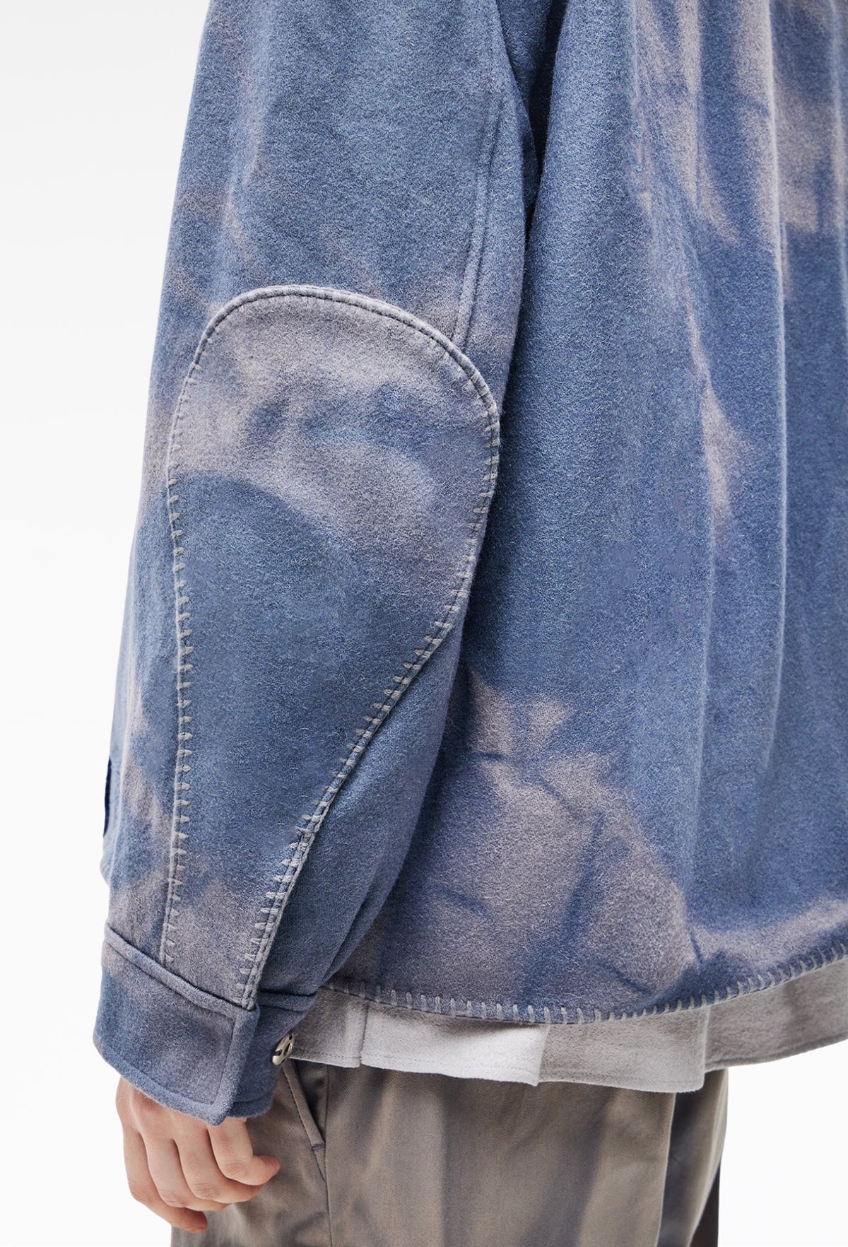 Blue Sun-Bleached Blanket Jacket