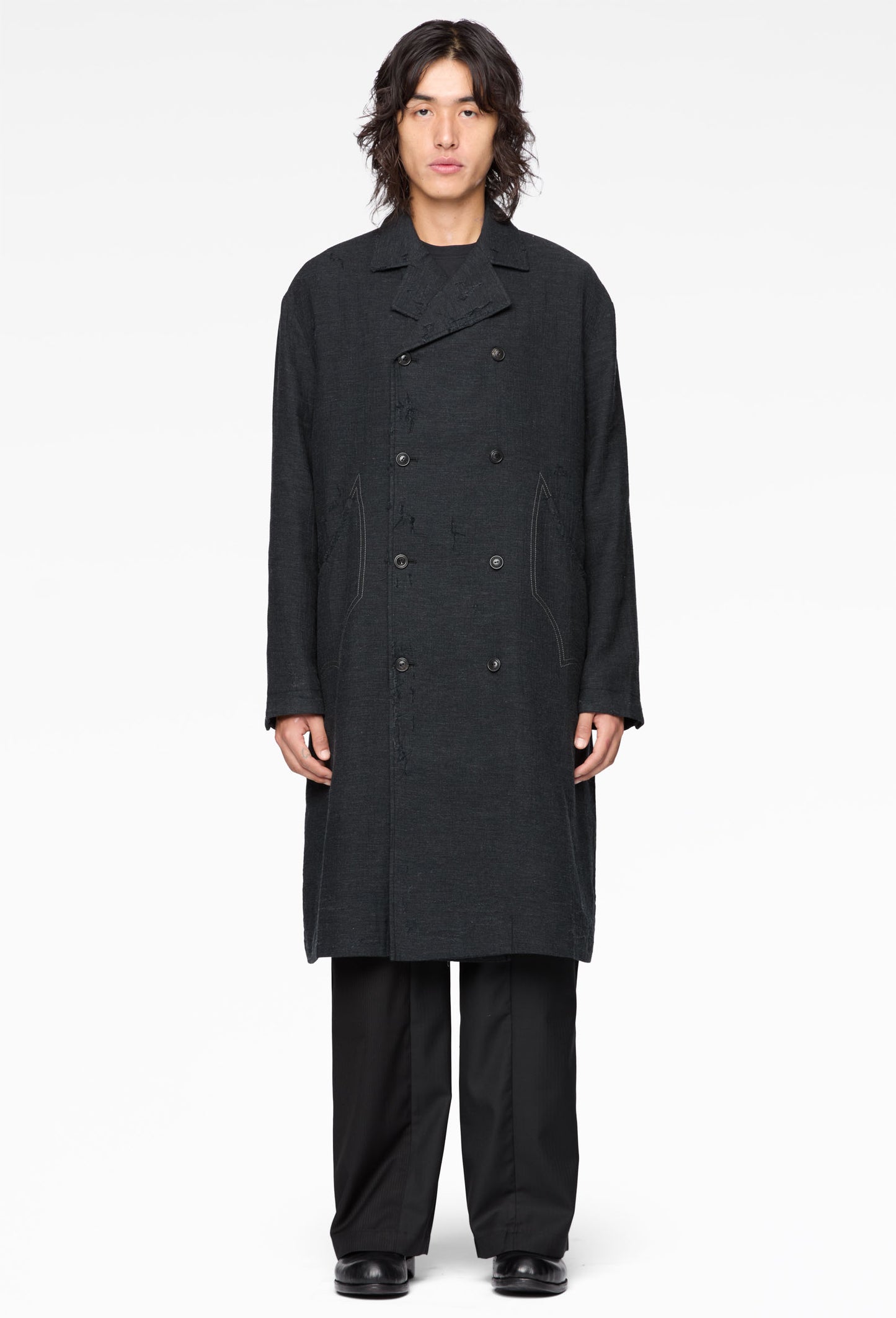 Sheperd Double Breasted Distressed Coat