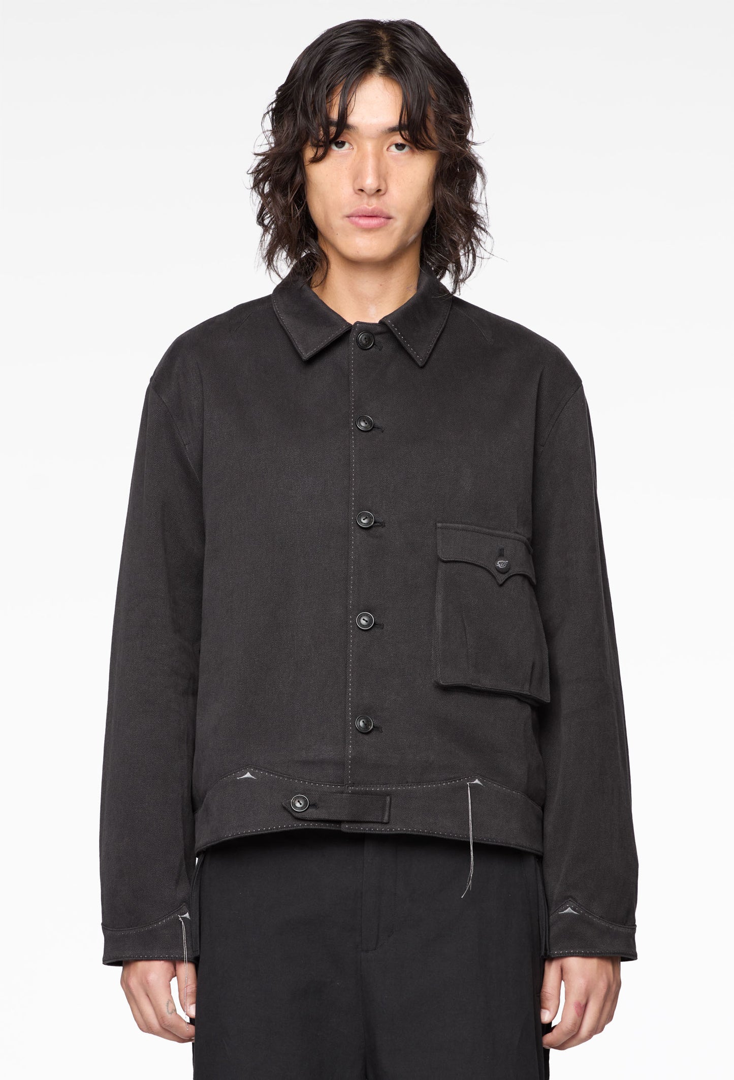 Aged Black Cyclist Jacket