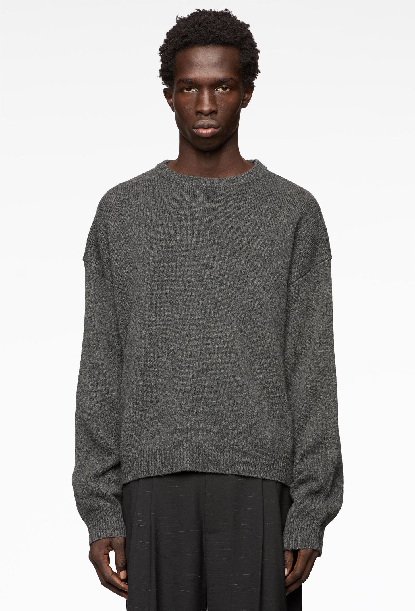 Melange Charcoal Drape Knit
