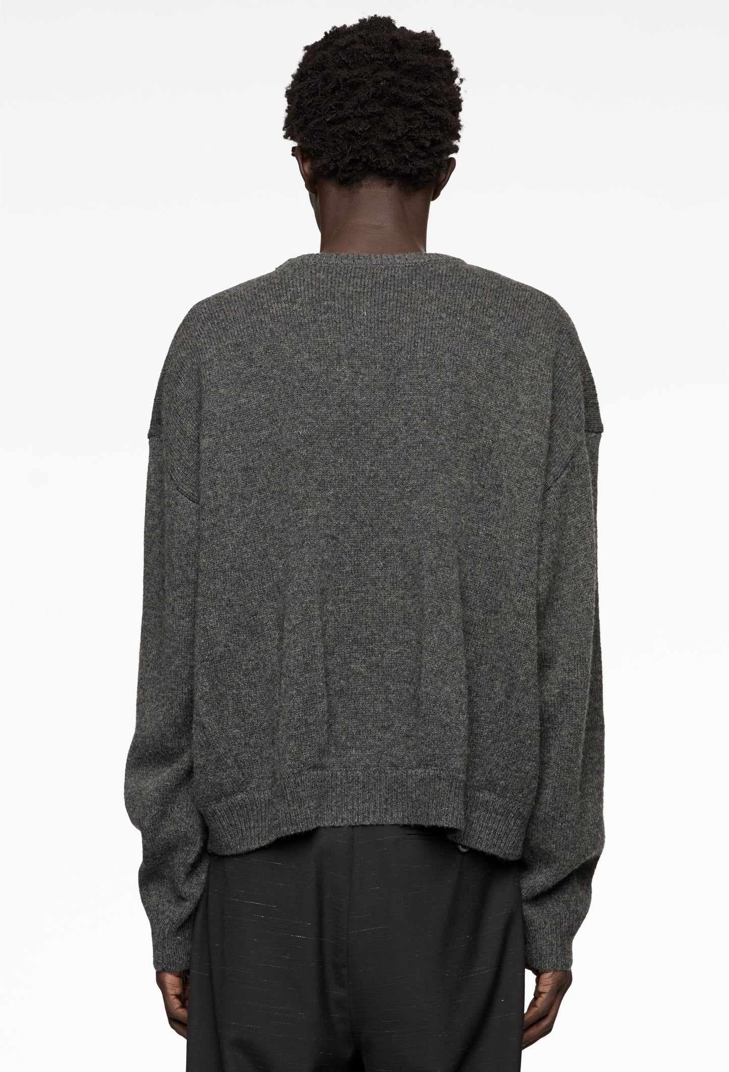 Melange Charcoal Drape Knit