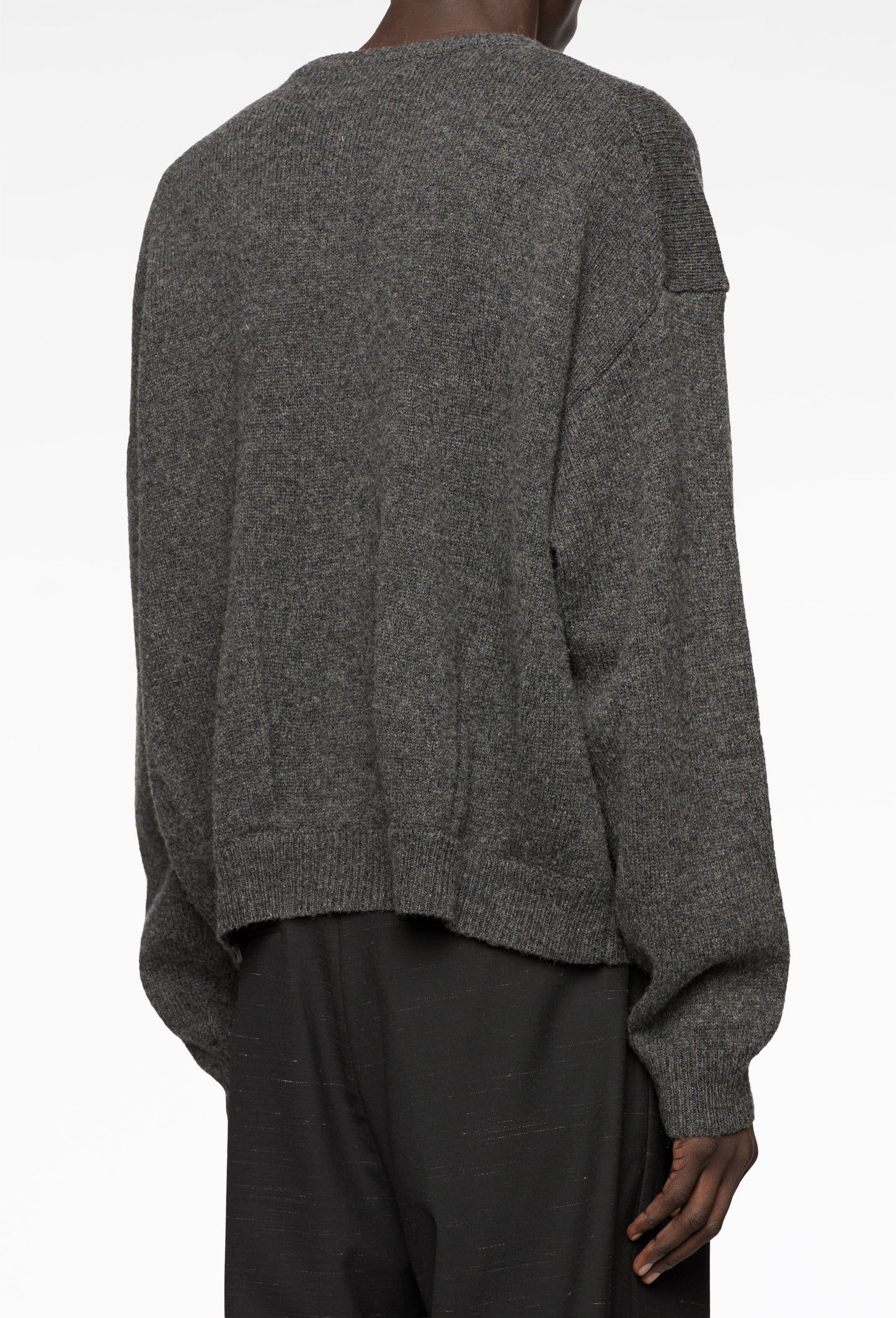 Melange Charcoal Drape Knit