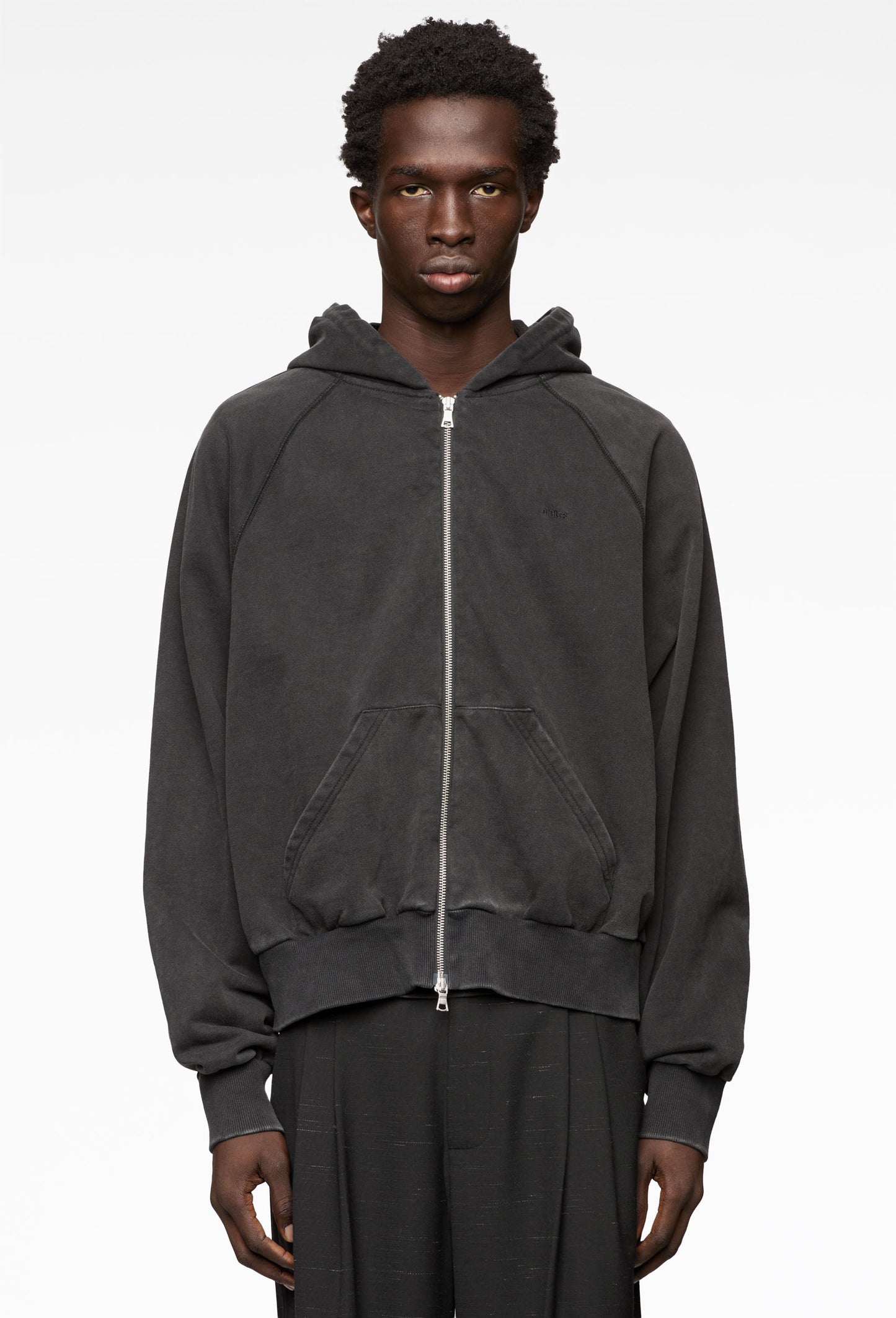 Vintage Black Zip Hoodie