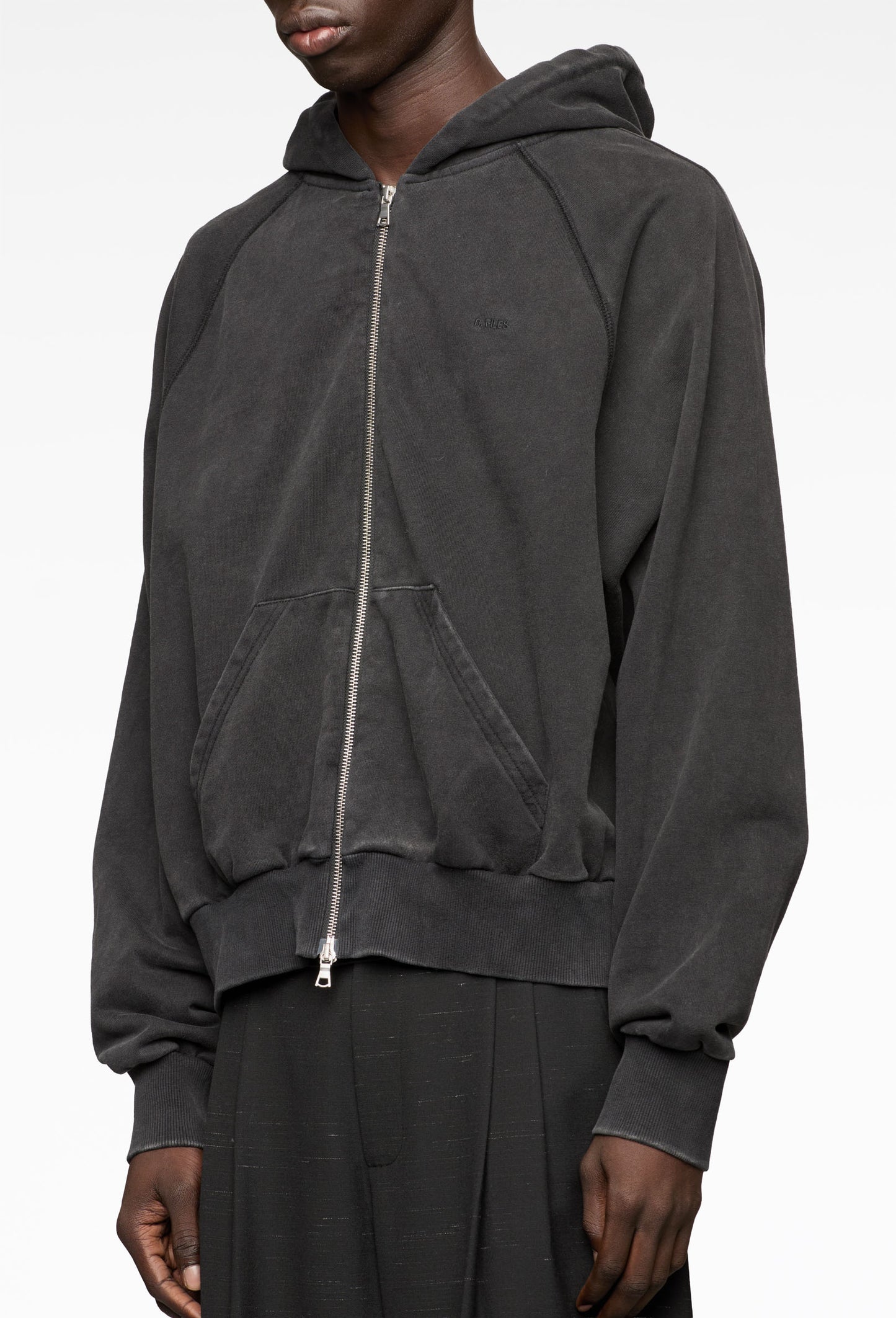 Vintage Black Zip Hoodie