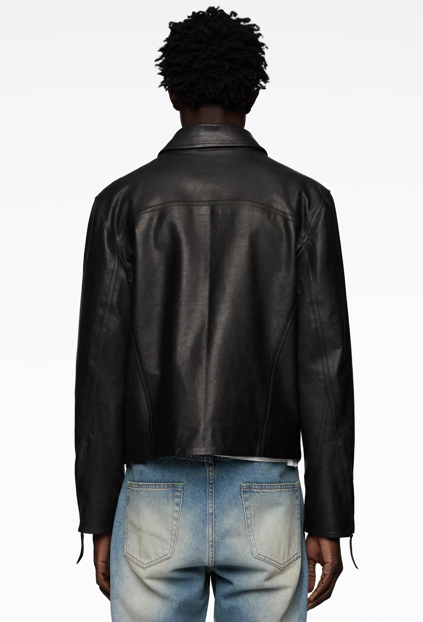 Black Café Racer Leather Jacket