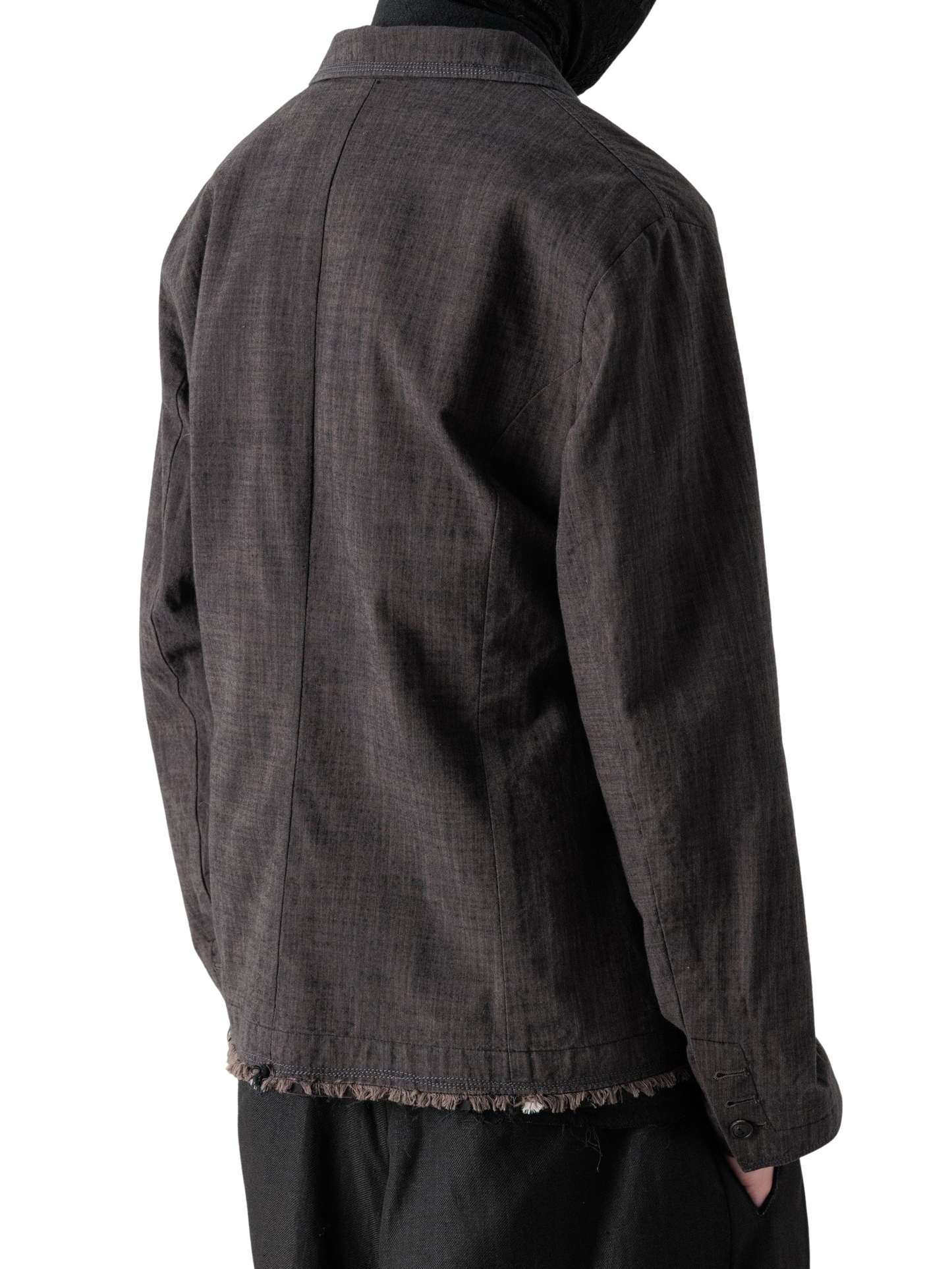 Dust Grey Zig-Zag Stitch Blazer
