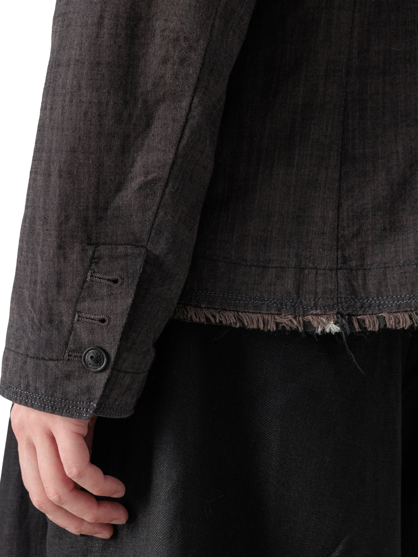 Dust Grey Zig-Zag Stitch Blazer