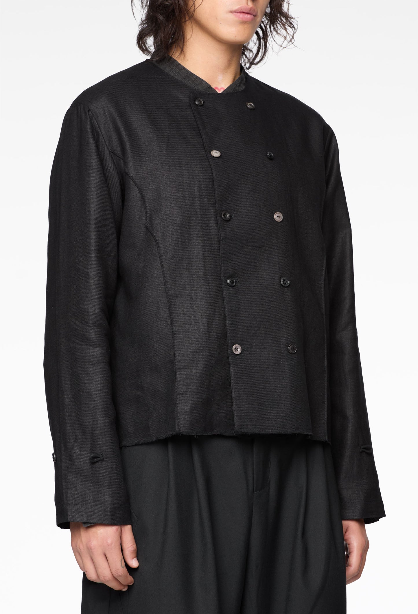 Doubled Breasted Linen Shirt