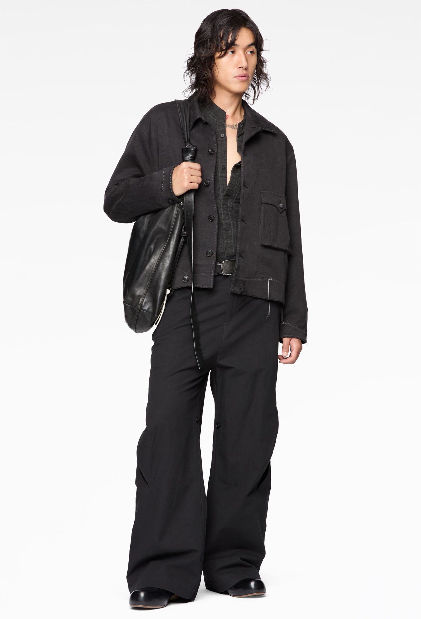 Aged Black Cyclist Jacket