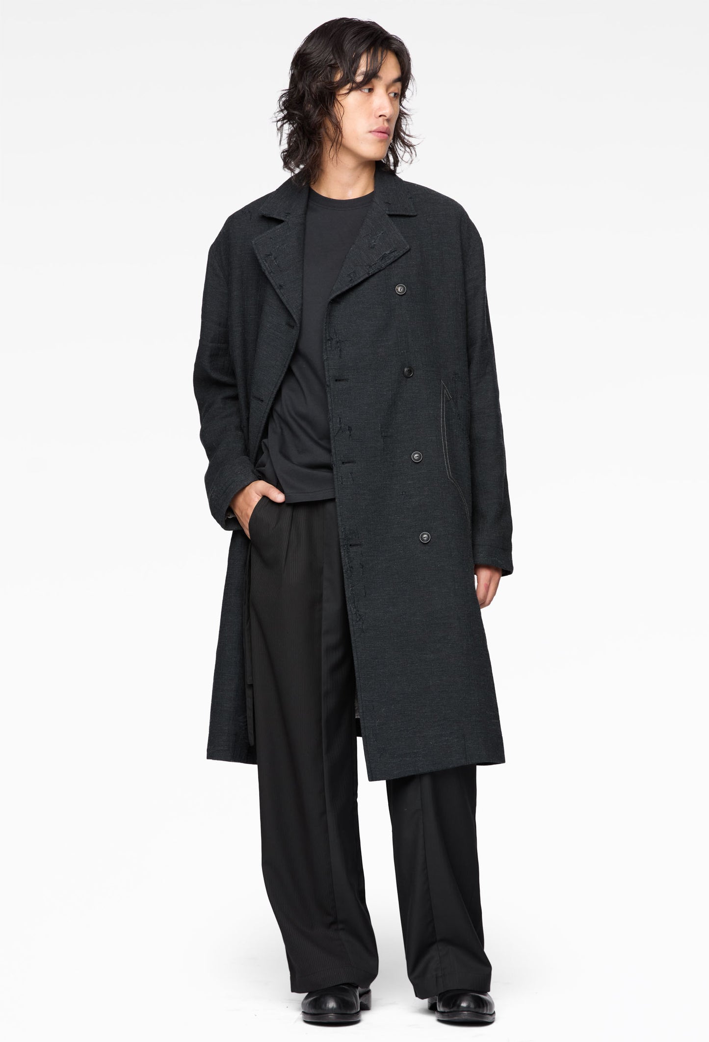 Sheperd Double Breasted Distressed Coat