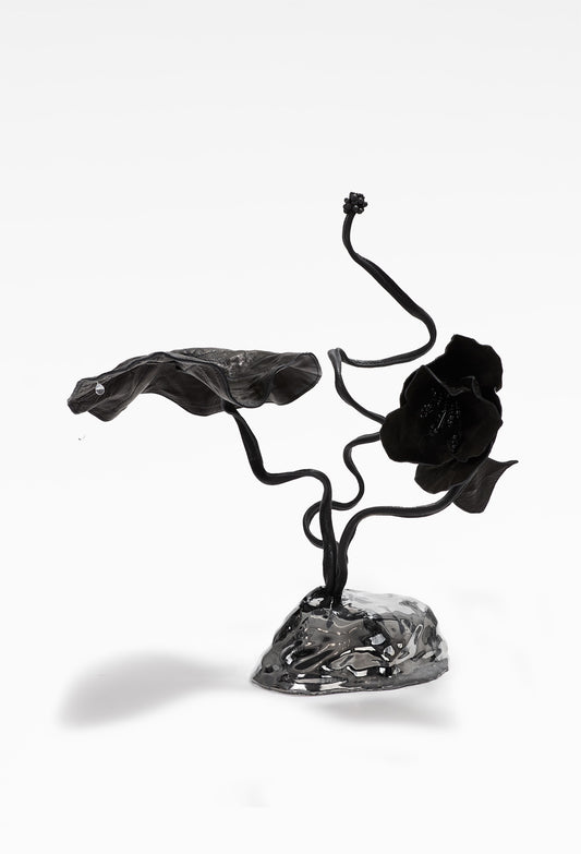 Leather Flower Set with Water Drops