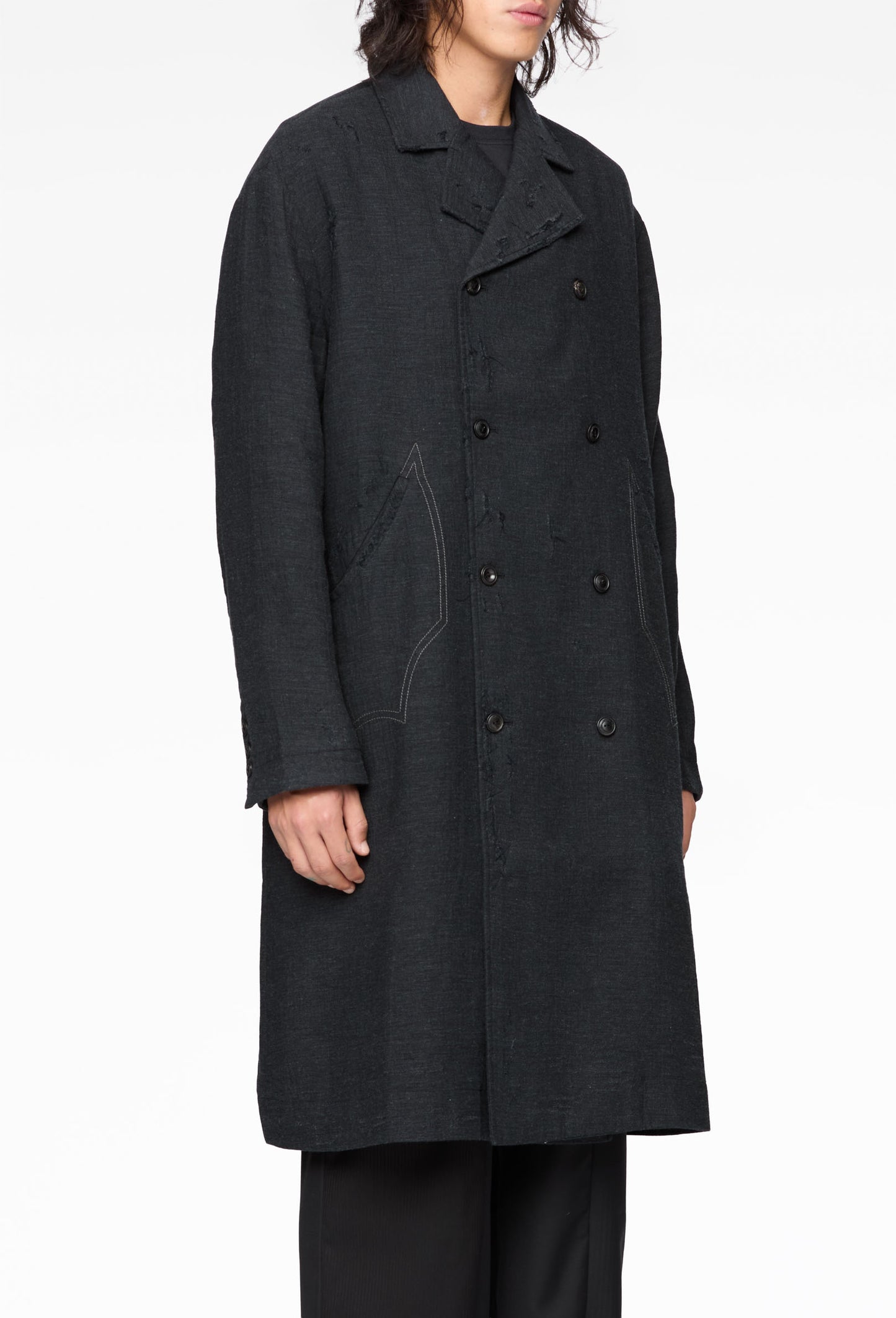 Sheperd Double Breasted Distressed Coat