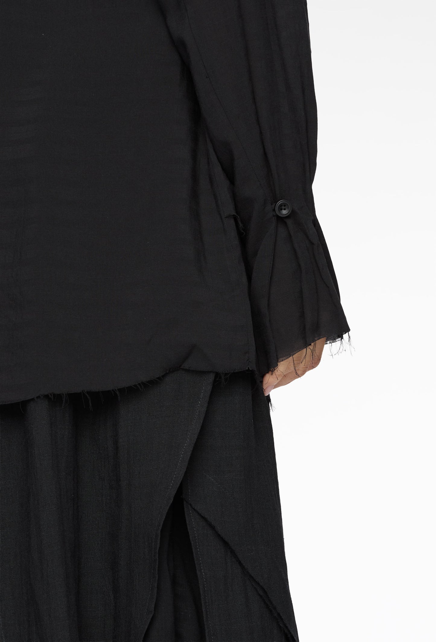 Drawstring Layer Shirt