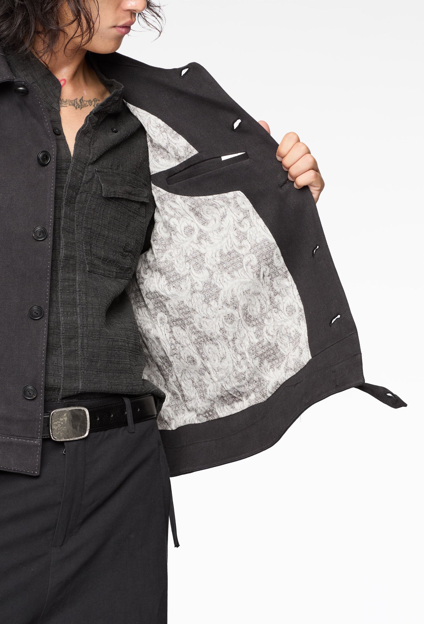 Aged Black Cyclist Jacket