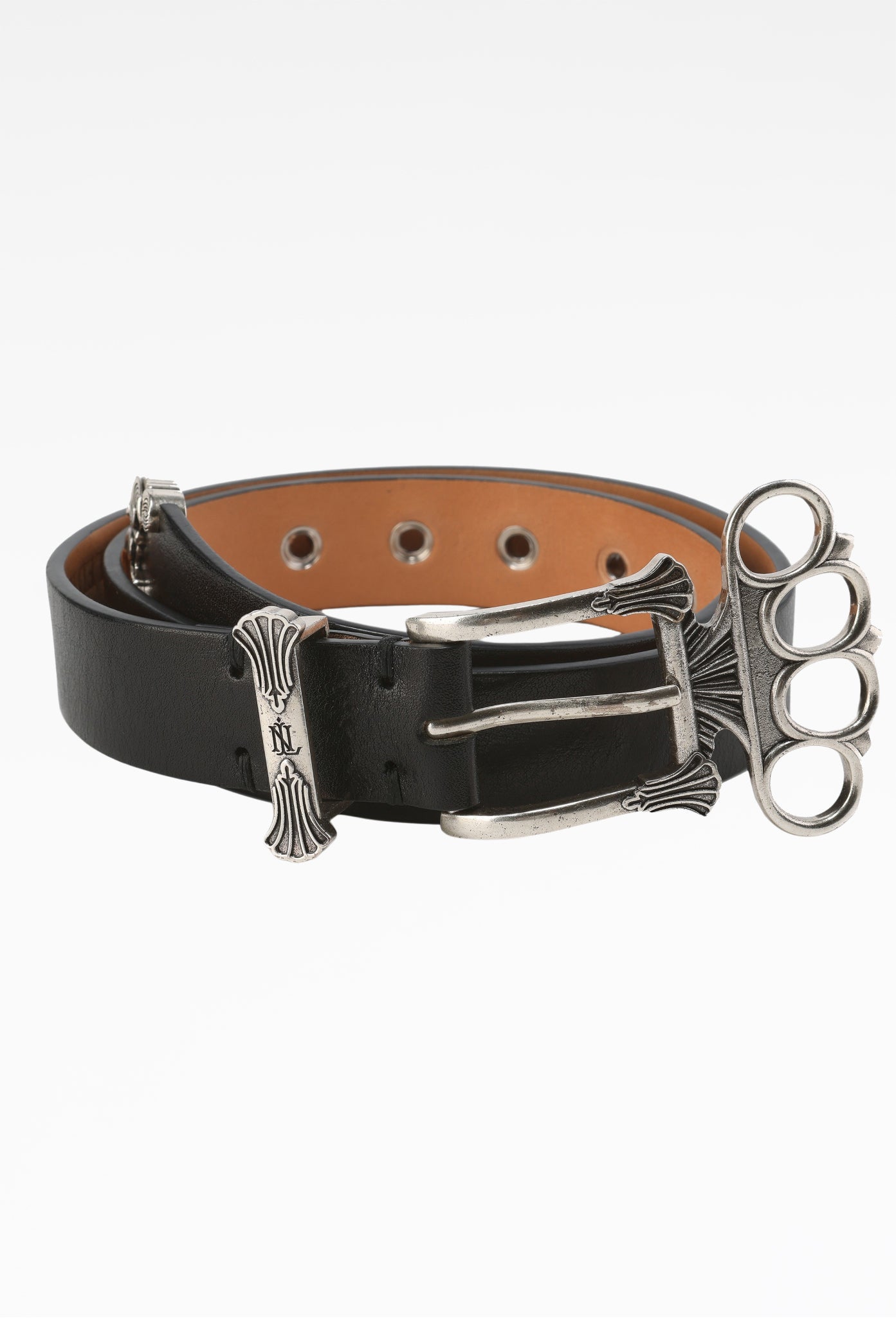 Silver Filled Knuckles Belt