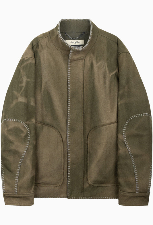 Green Sun-Bleached Blanket Jacket