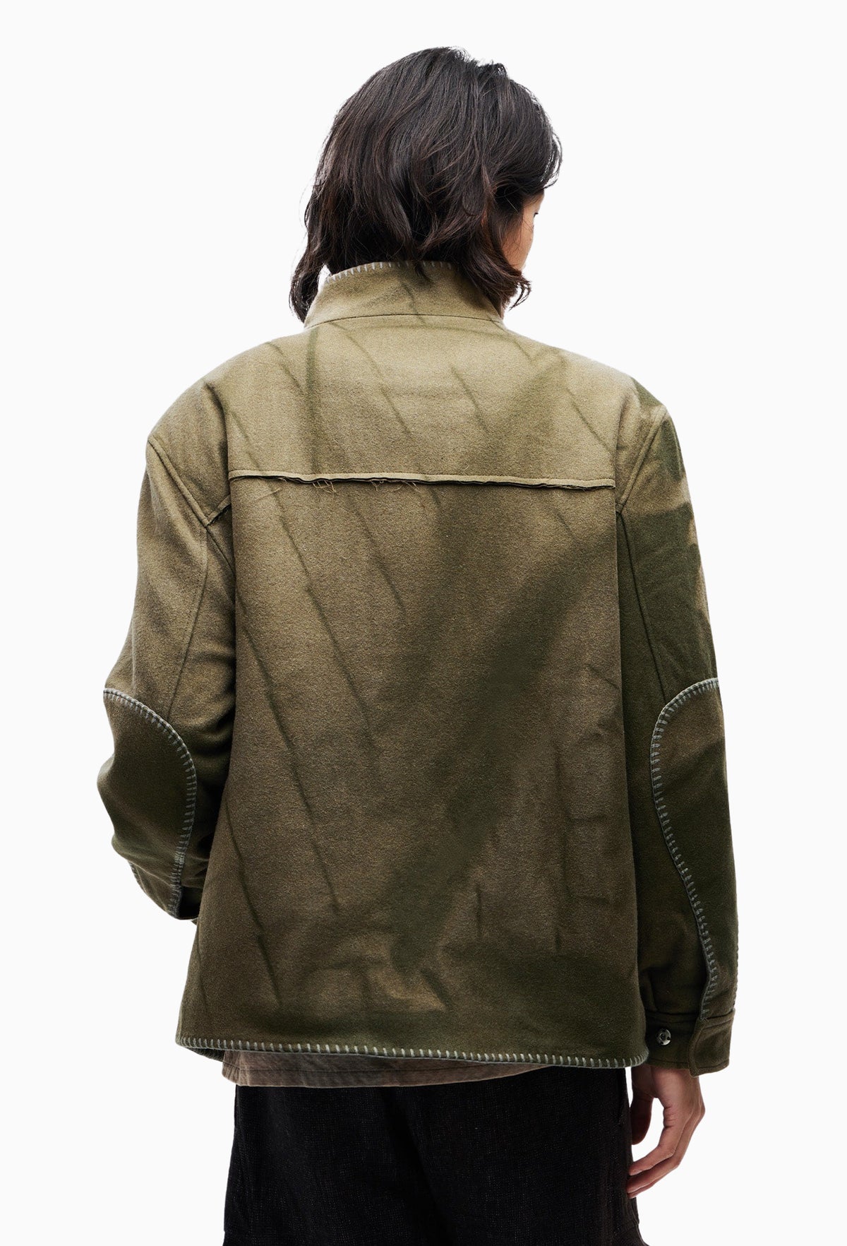 Green Sun-Bleached Blanket Jacket